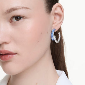 Swarovski Matrix rengaskorvakorut, siniset ja kirkkaat kristallit 5722459