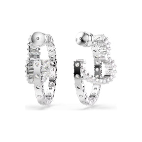 Swarovski Matrix rengaskorvakorut, vaalea metalli ja kirkkaat kristallit, 5705748