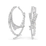 Swarovski Matrix rengaskorvakorut, vaalea metalli ja kirkkaat kristallit 5727098