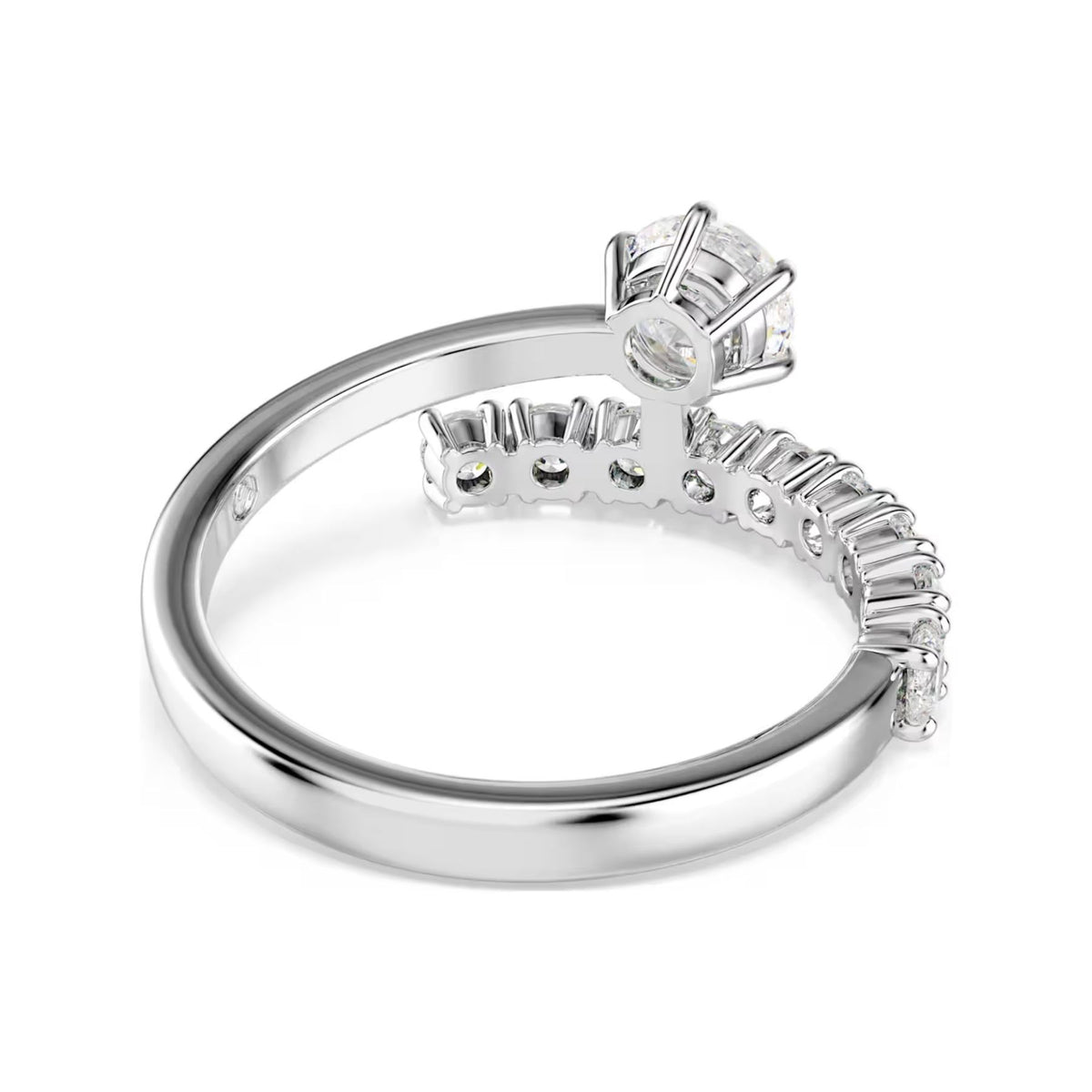 Swarovski Matrix sormus, vaalea metalli ja kirkkaat zirkonit, 5753573