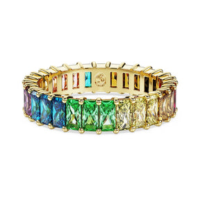 Swarovski Matrix sormus, keltakullanväri ja eri väriset kristallit, 5686632