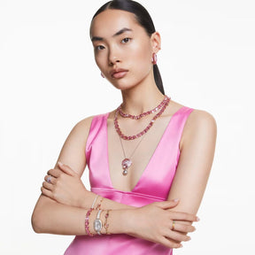 Swarovski Matrix sormus, keltakullanväri ja eri väriset kristallit, 5686632