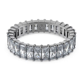 Swarovski Matrix sormus, tumma metalli ja kirkkaat kristallit, 5648916