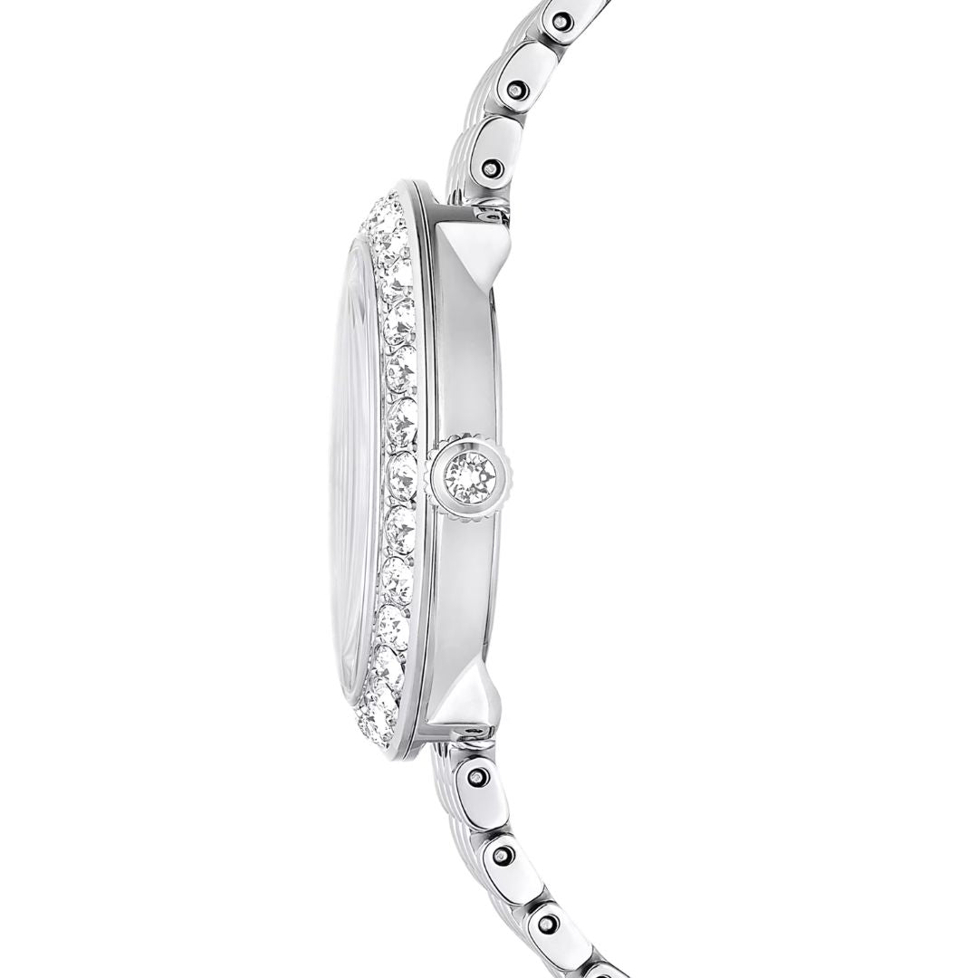 Swarovski Matrix tennis 7-link rannekello, hopeanväri ja kirkkaat kristallit, 5673022