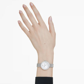 Swarovski Matrix tennis 7-link rannekello, hopeanväri ja kirkkaat kristallit, 5673022