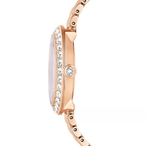 Swarovski Matrix tennis 7-link rannekello, ruusukullanväri ja kirkkaat kristallit, 5672981