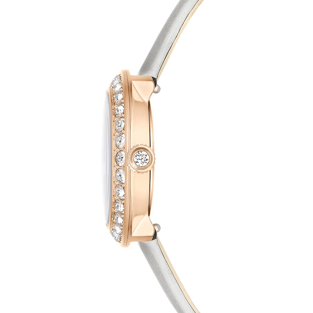 Swarovski Matrix tennis rannekello, ruusukullanväri ja kirkkaat kristallit, 5710105