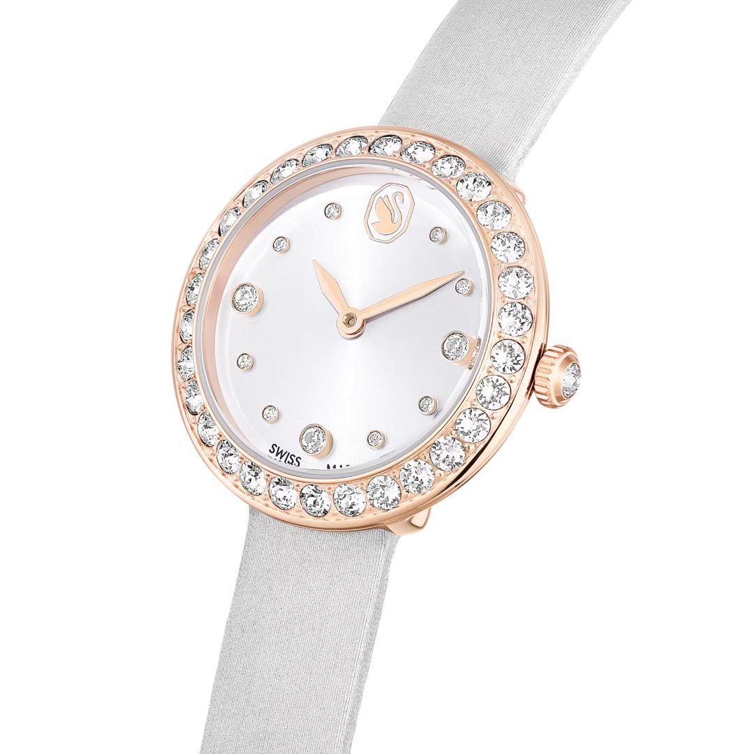 Swarovski Matrix tennis rannekello, ruusukullanväri ja kirkkaat kristallit, 5710105