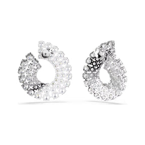 Swarovski Matrix rengaskorvakorut, vaalea metalli ja kirkkaat zirkonit 5705834