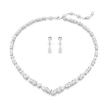 Swarovski Mesmera setti, kaulakoru ja korvakorut, vaalea metalli ja kirkkaat kristallit, 5674306