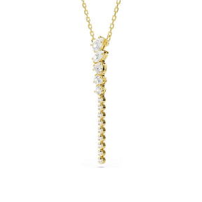 Swarovski Mesmera Y-kaulakoru, keltakullattu ja kirkkaat zirkonit, 5747997
