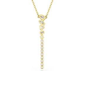 Swarovski Mesmera Y-kaulakoru, keltakullattu ja kirkkaat zirkonit, 5747997