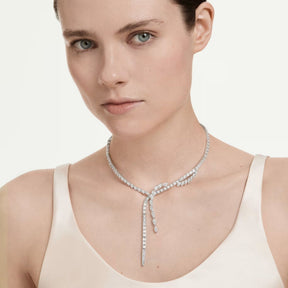 Swarovski Mesmera Y-kaulakoru, vaalea metalli ja kirkkaat zirkonit, 5748652