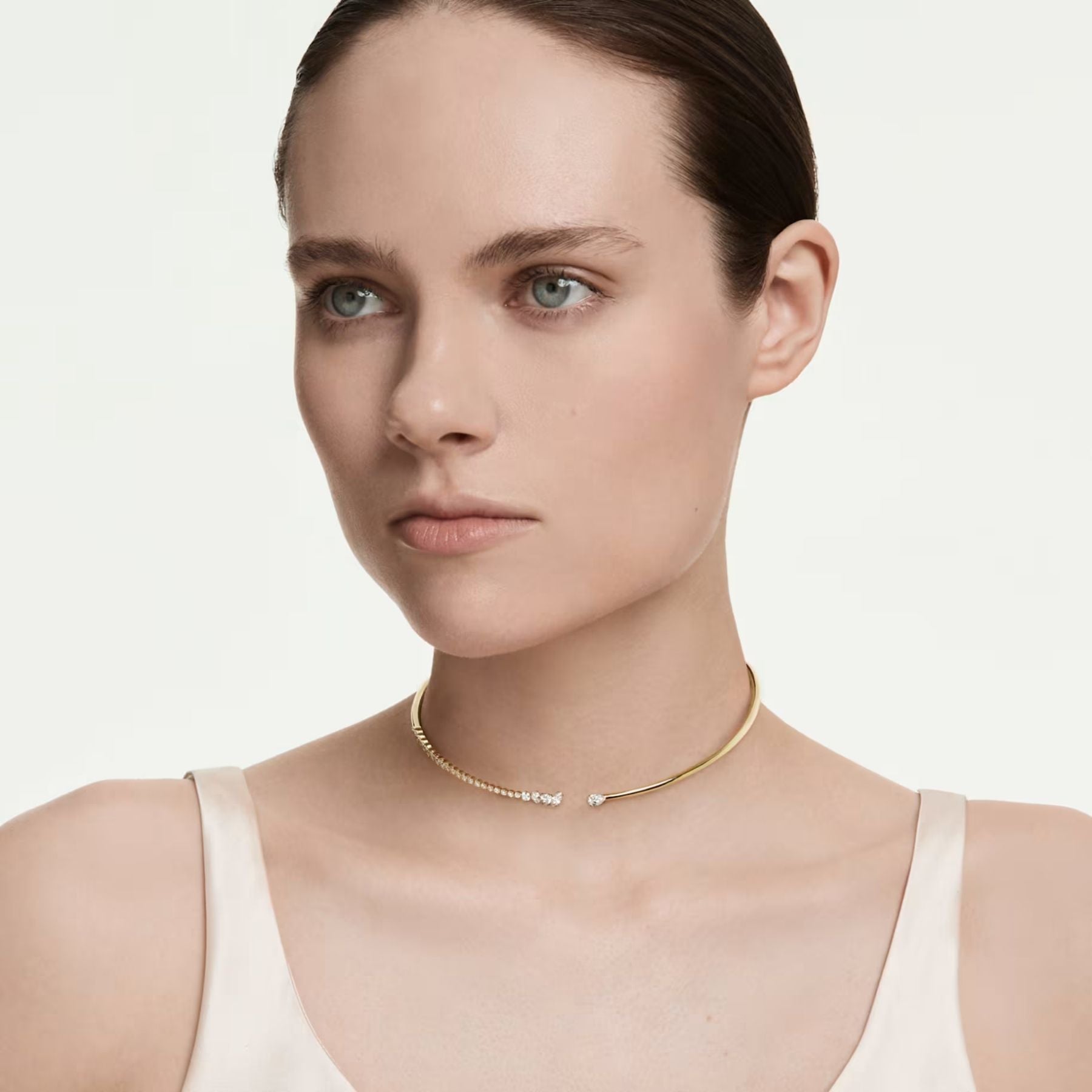 Swarovski Mesmera choker kaulakoru, keltakullattu ja kirkkaat zirkonit, 5765175
