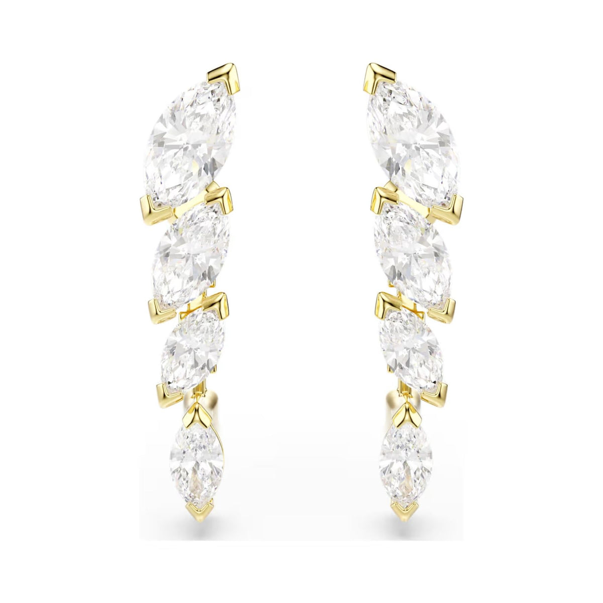 Swarovski Mesmera korusetti, kaulakoru ja korvakorut, keltakullattu ja kirkkaat zirkoniat, 5764868