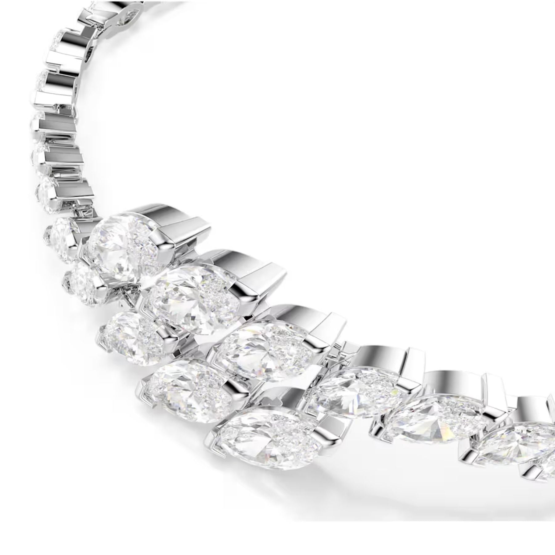 Swarovski Mesmera korusetti, kolme korua, vaalea metalli ja kirkkaat zirkoniat, 5762135