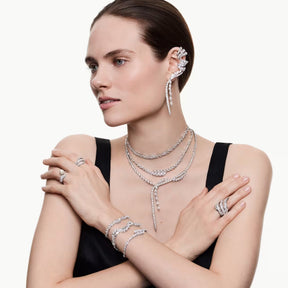 Swarovski Mesmera korvakorut, vaalea metalli ja kirkkaat zirkonit, 5753675