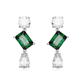 Swarovski Mesmera korvakorut, vaalea metalli kirkkailla ja vihreillä kristalleilla, 5665878
