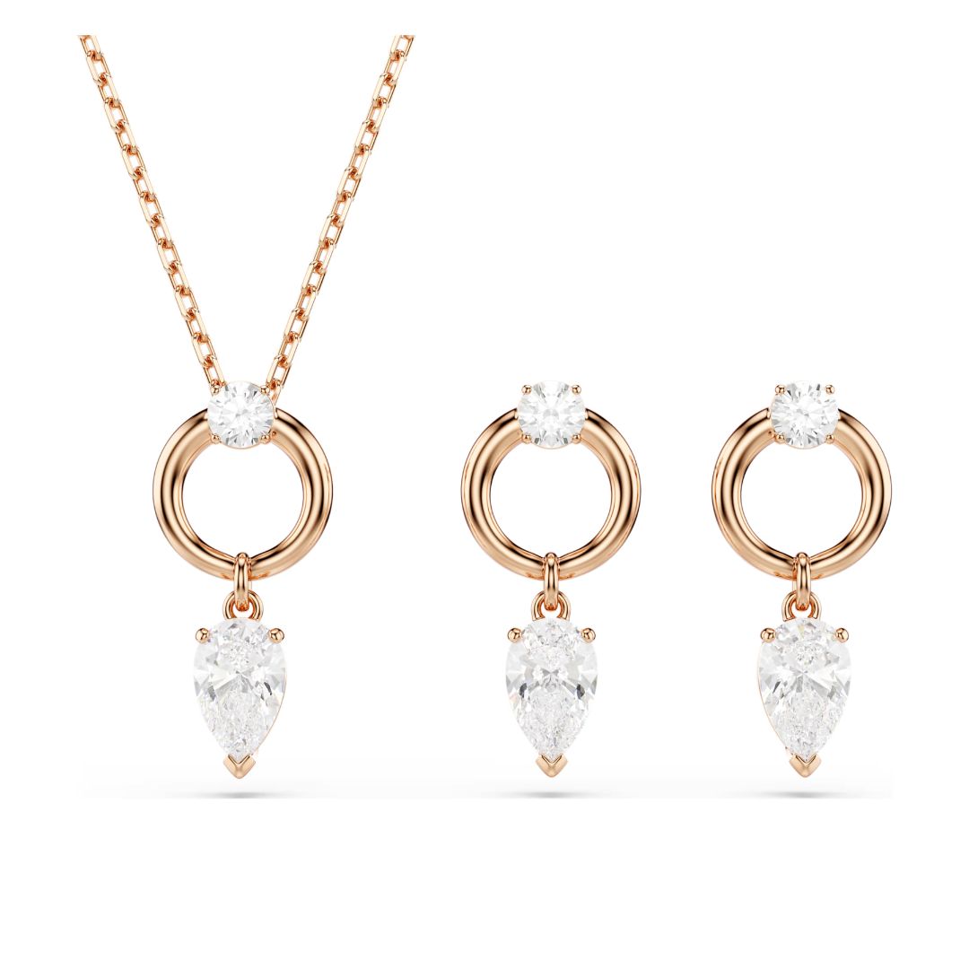 Swarovski Mesmera riipus ja korvakorut, ruusukullanvärinen ja kirkkaat kristallit 5733808