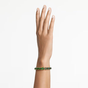 Swarovski Millenia Tennis rannekoru, keltakullanväri ja vihreät kristallit 5671258