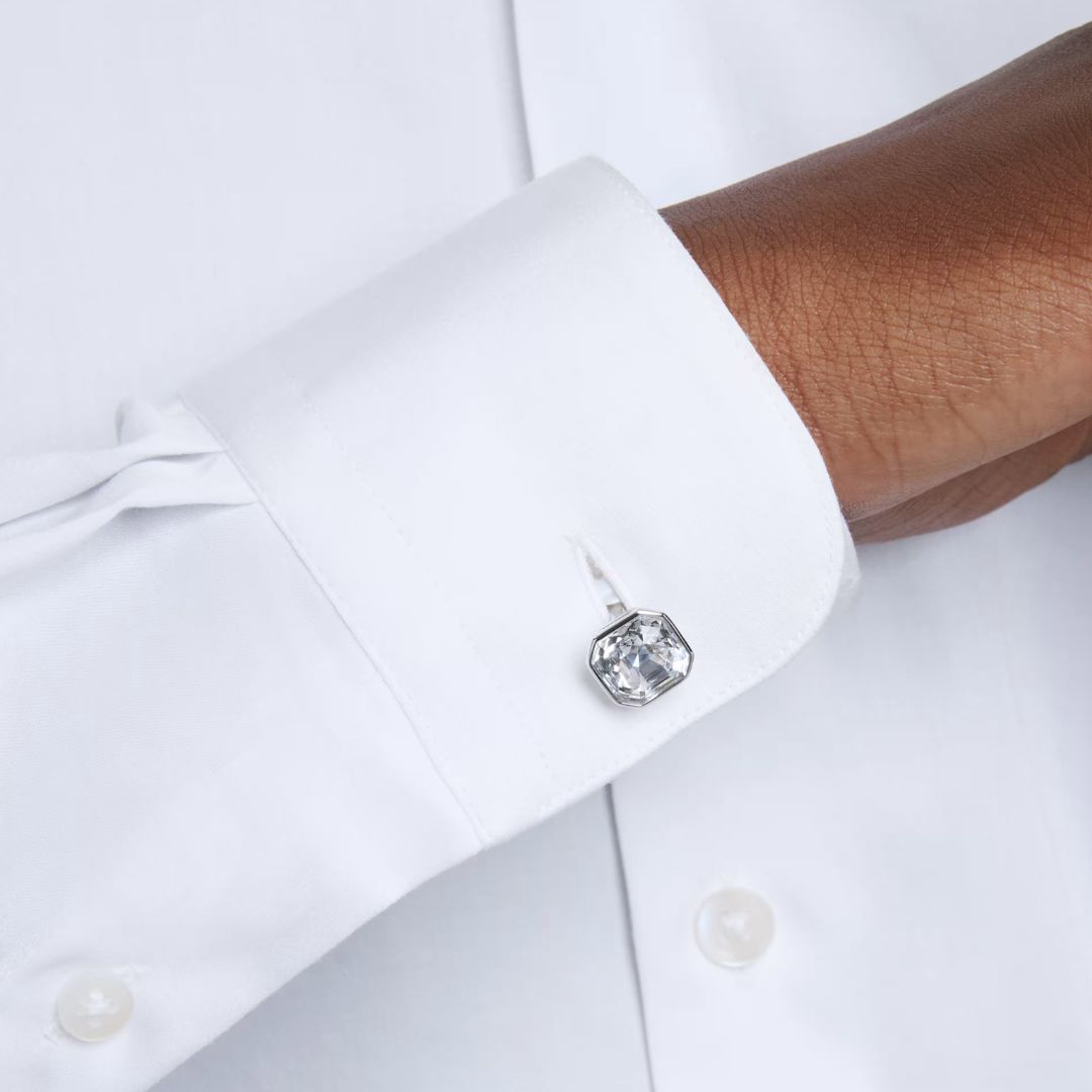 Swarovski Millenia kalvosinnapit, vaalea metalli ja kirkkaat kristallit 5733306