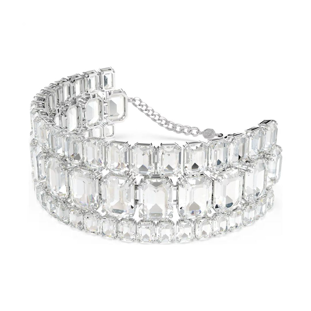 Swarovski Millenia Necklace, Rhodium-Plated and White Crystals 5696290