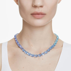 Swarovski Millenia Necklace, Rhodium Plated with Blue Crystals 5694136