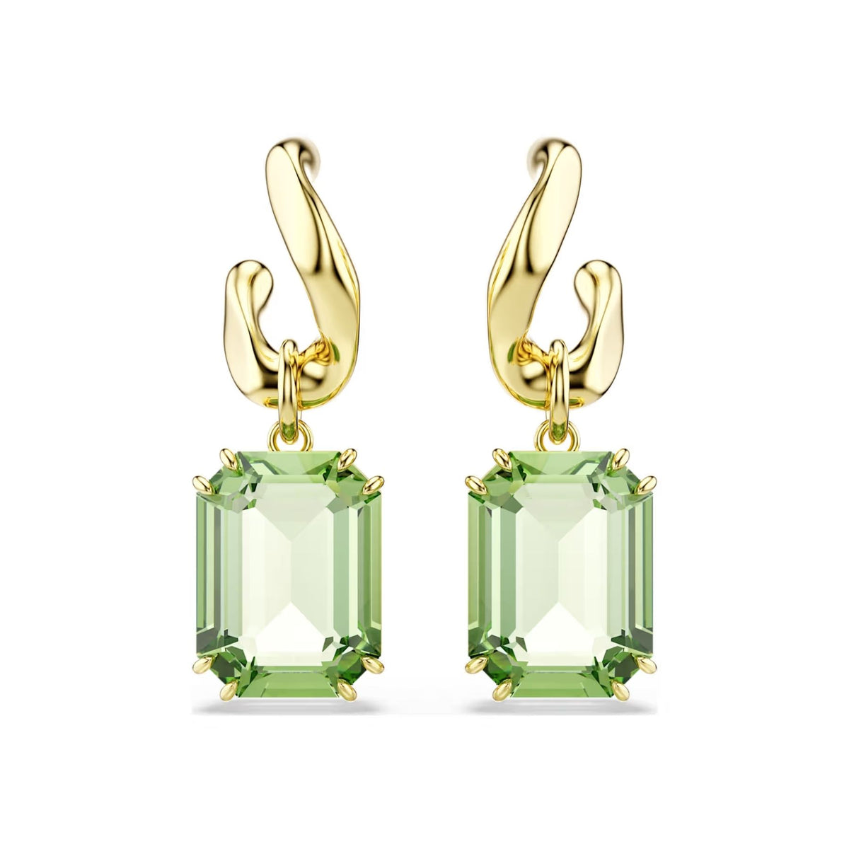 Swarovski Millenia korvakorut, keltakullattu ja vihreät kristallit, 5756151