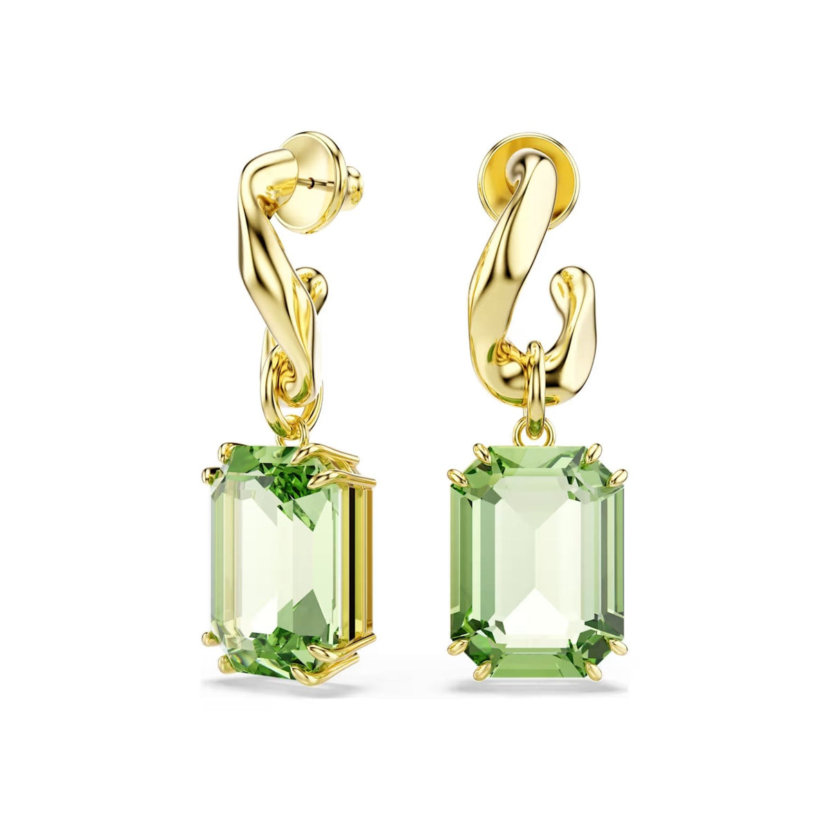 Swarovski Millenia korvakorut, keltakullattu ja vihreät kristallit, 5756151