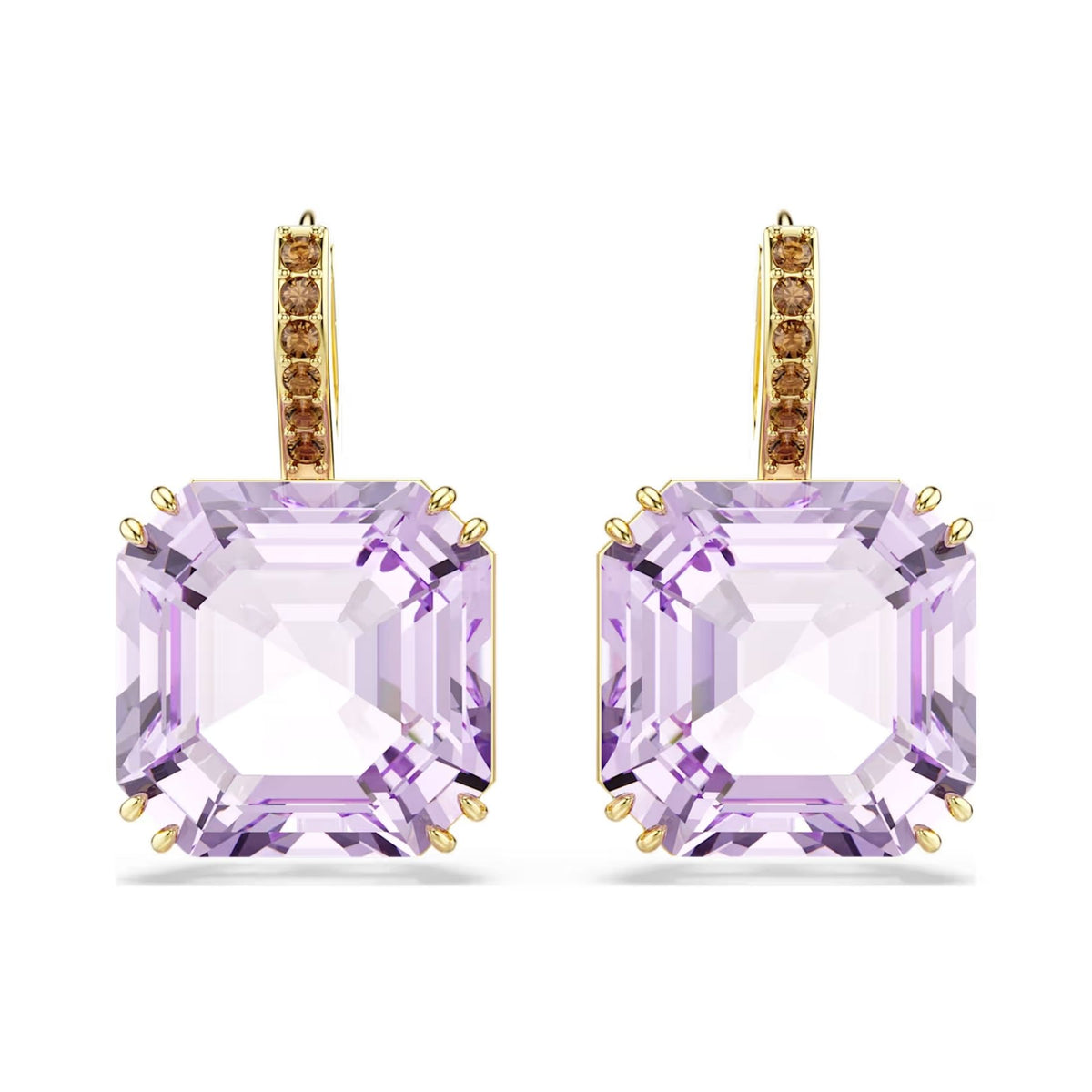 Swarovski Millenia korvakorut, keltakullattu ja violetit kristallit, 5759990
