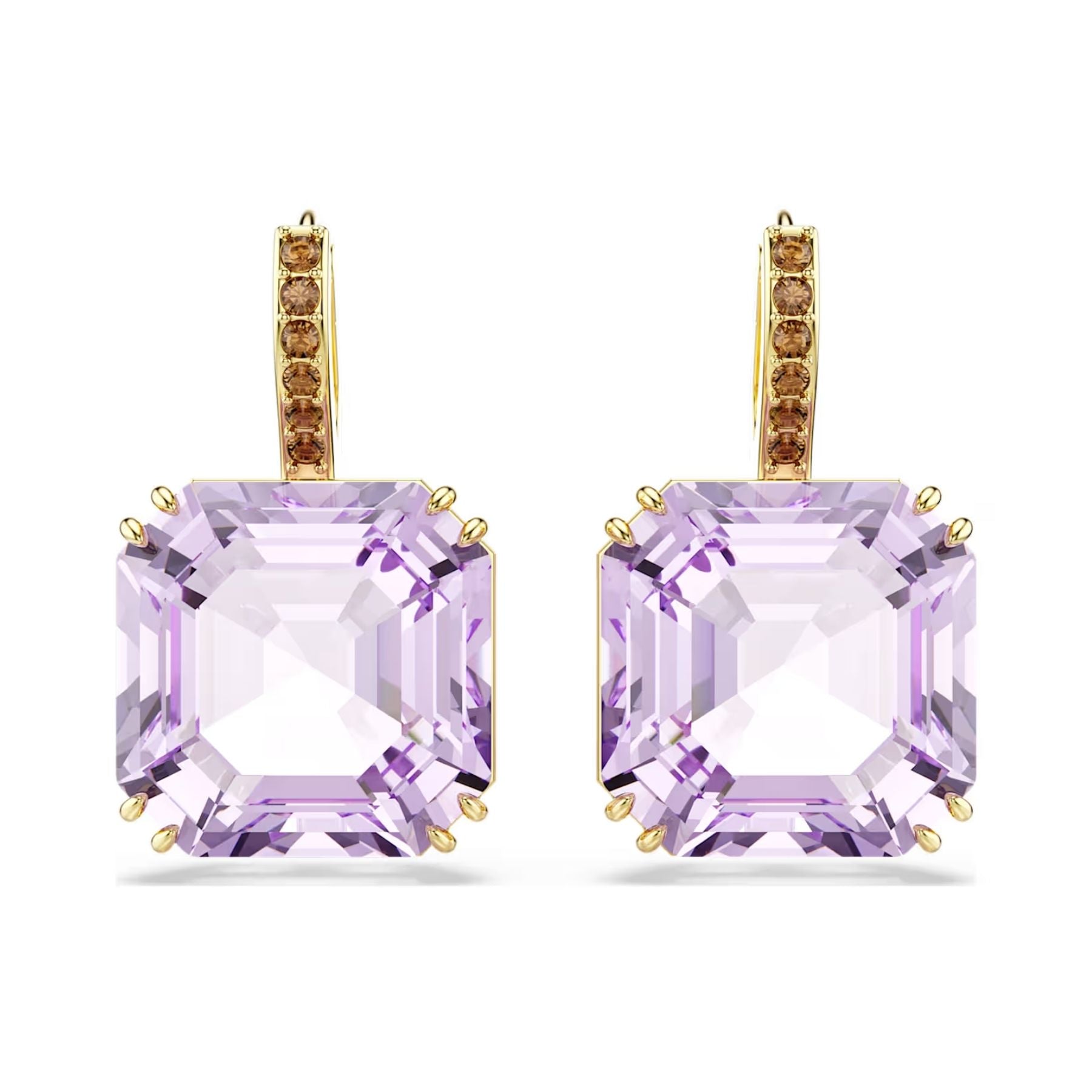 Swarovski Millenia korvakorut, keltakullattu ja violetit kristallit, 5759990