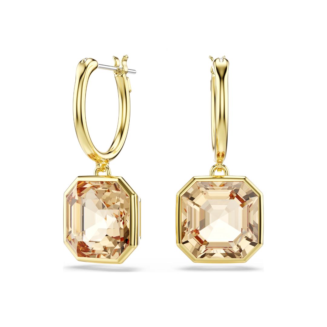 Swarovski Millenia korvakorut, keltakullanväri ja ruskeat kristallit, 5731148