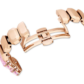 Swarovski Millenia octagon rannekello, ruusukullanvärinen ja vaaleanpunaiset kristallit, 5729843