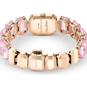 Swarovski Millenia octagon rannekello, ruusukullanvärinen ja vaaleanpunaiset kristallit, 5729843