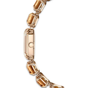 Swarovski Millenia octagon rannekello, samppanjakullanvärinen ja ruskeat kristallit, 5729841