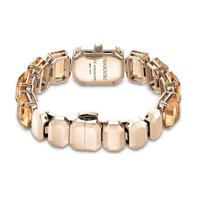 Swarovski Millenia octagon rannekello, samppanjakullanvärinen ja ruskeat kristallit, 5729841
