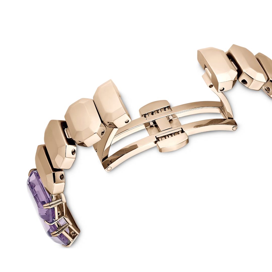 Swarovski Millenia octagon rannekello, samppanjakullanvärinen ja violetit kristallit, 5722364