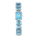 Swarovski Millenia octagon rannekello, vaalea metalli ja siniset kristallit, 5729722