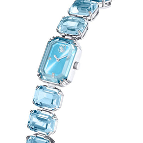 Swarovski Millenia octagon rannekello, vaalea metalli ja siniset kristallit, 5729722