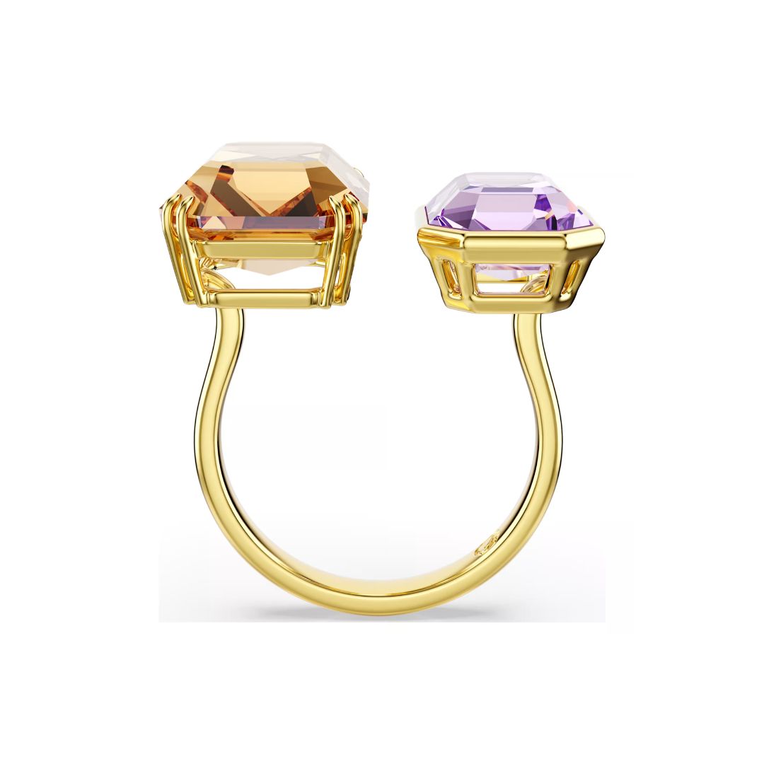 Swarovski Millenia sormus, keltakullanväri, ruskea ja laventeli kristalli
