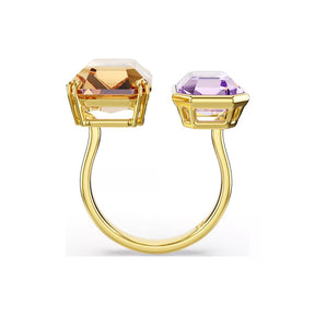 Swarovski Millenia sormus, keltakullanväri, ruskea ja laventeli kristalli