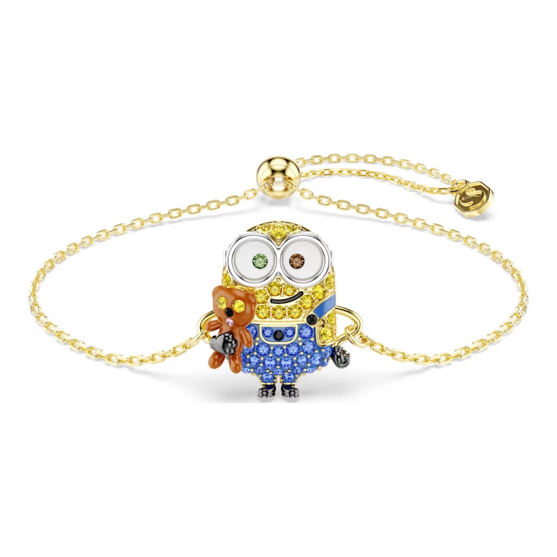 Swarovski Minions Bob rannekoru, keltakullattu ja eriväriset kristallit, 5743386
