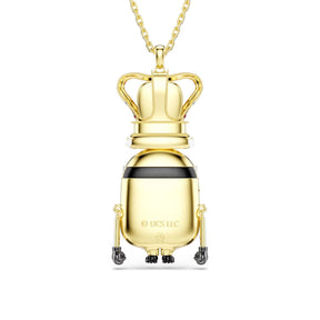 Swarovski Minions King Bob riipus, keltakullattu ja eriväriset kristallit, 5743385