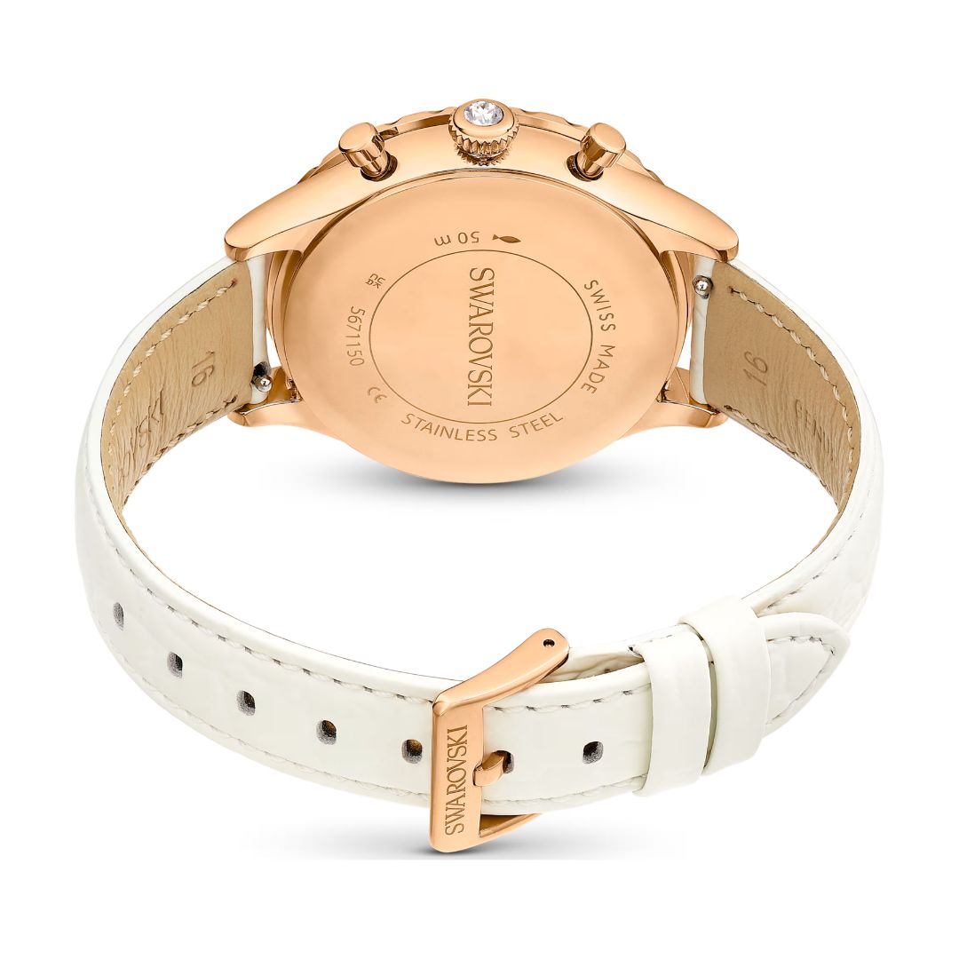 Swarovski Octea chrono rannekello, ruusukullanväri ja kirkkaat kristallit, 5671150