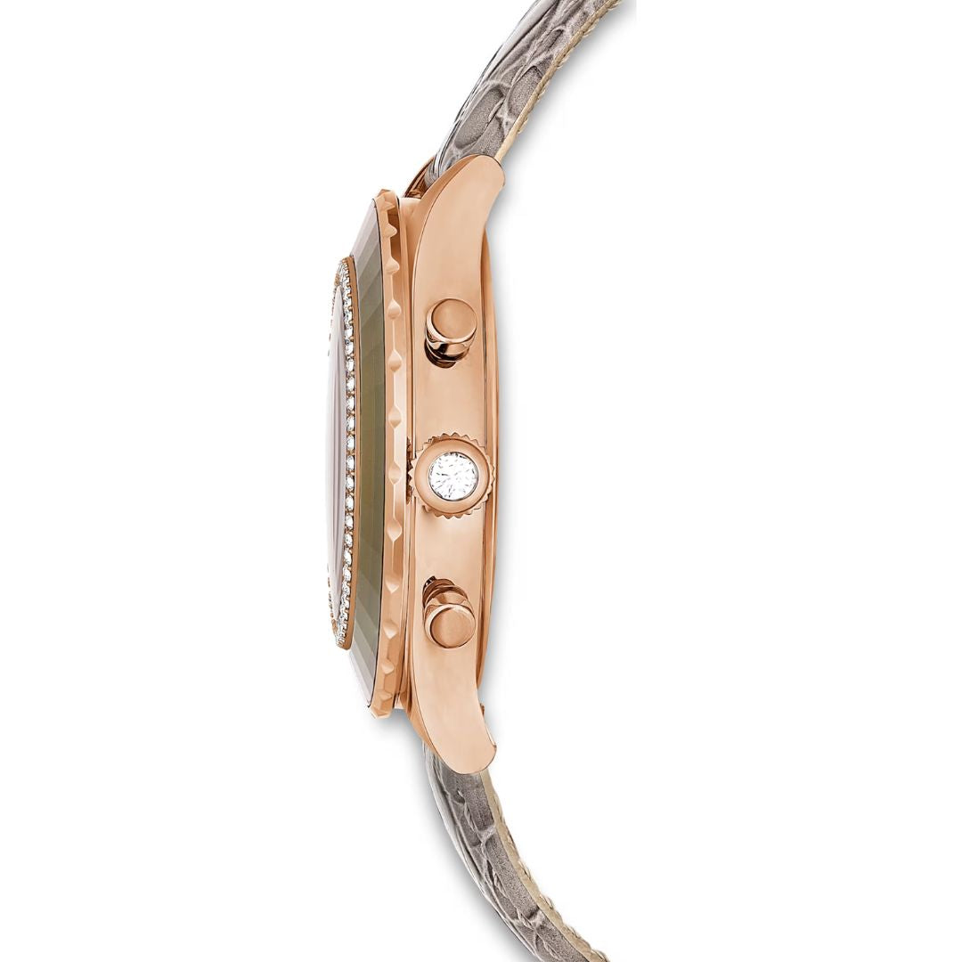 Swarovski Octea Chrono Watch, Rose Gold-Tone and White Crystals, 56711
