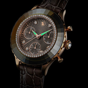 Swarovski Octea chrono rannekello, ruusukullanväri ja kirkkaat kristallit, 5671153