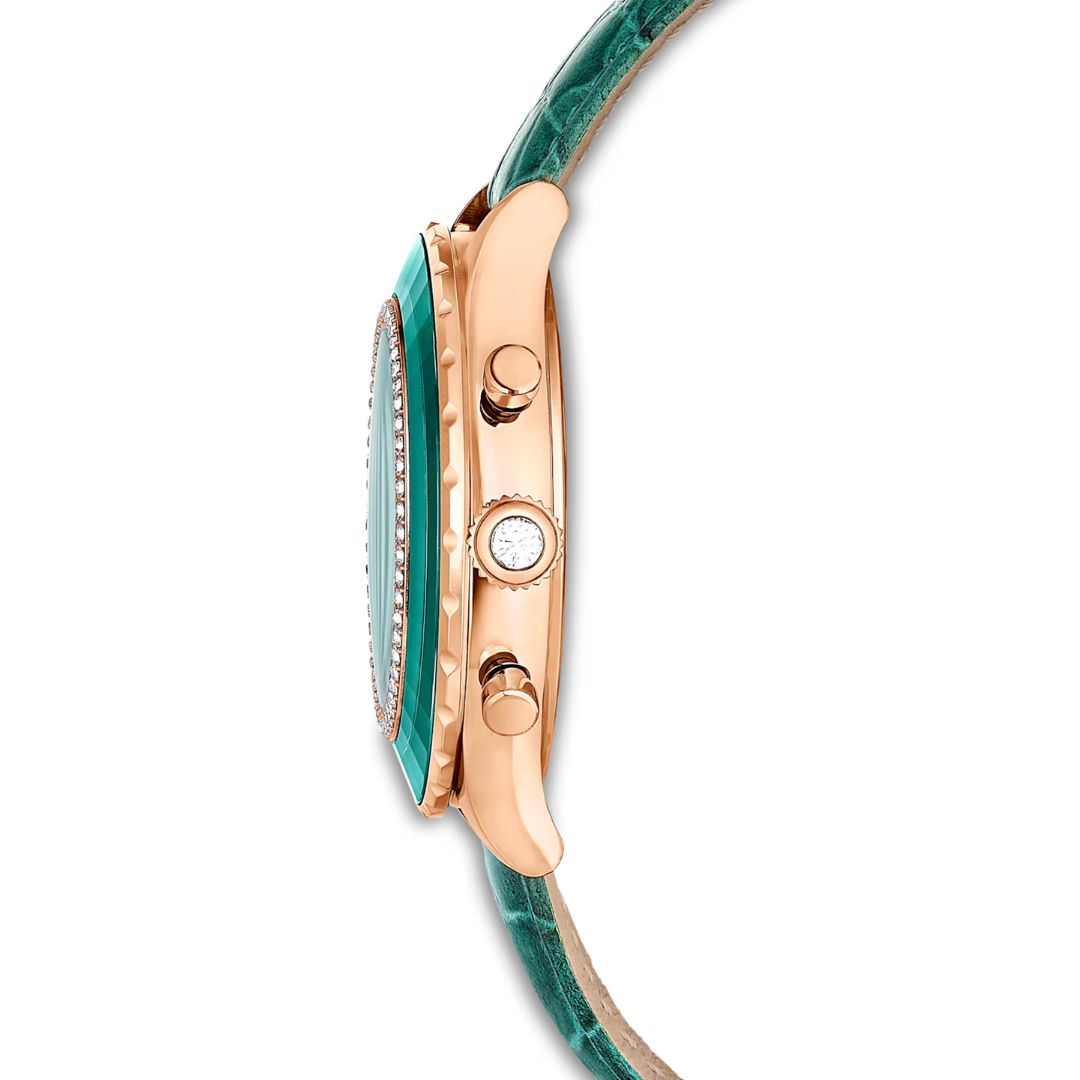 Swarovski Octea chrono rannekello, ruusukullanväri ja kirkkaat kristallit, 5672931