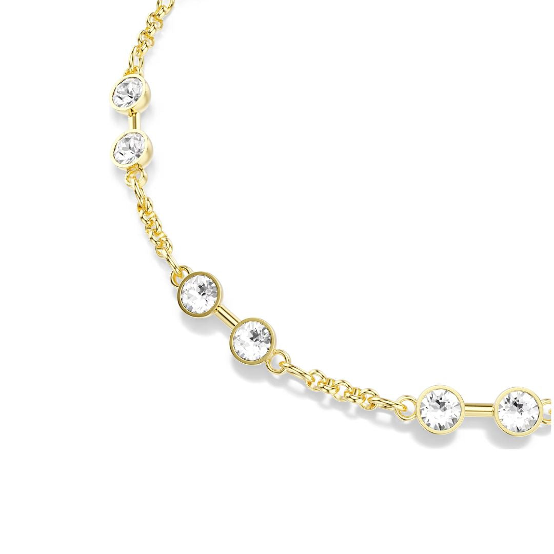 Swarovski Remix Collection Bracelet, Yellow Gold Color and White Cryst