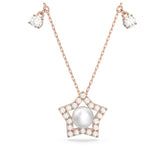 Swarovski Stella Star Necklace, Rose Gold-Tone and White