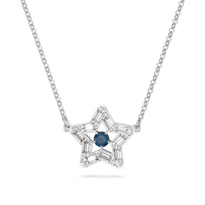 Swarovski Stella Star riipus, vaalea metalli ja siniset kristallit 5639186